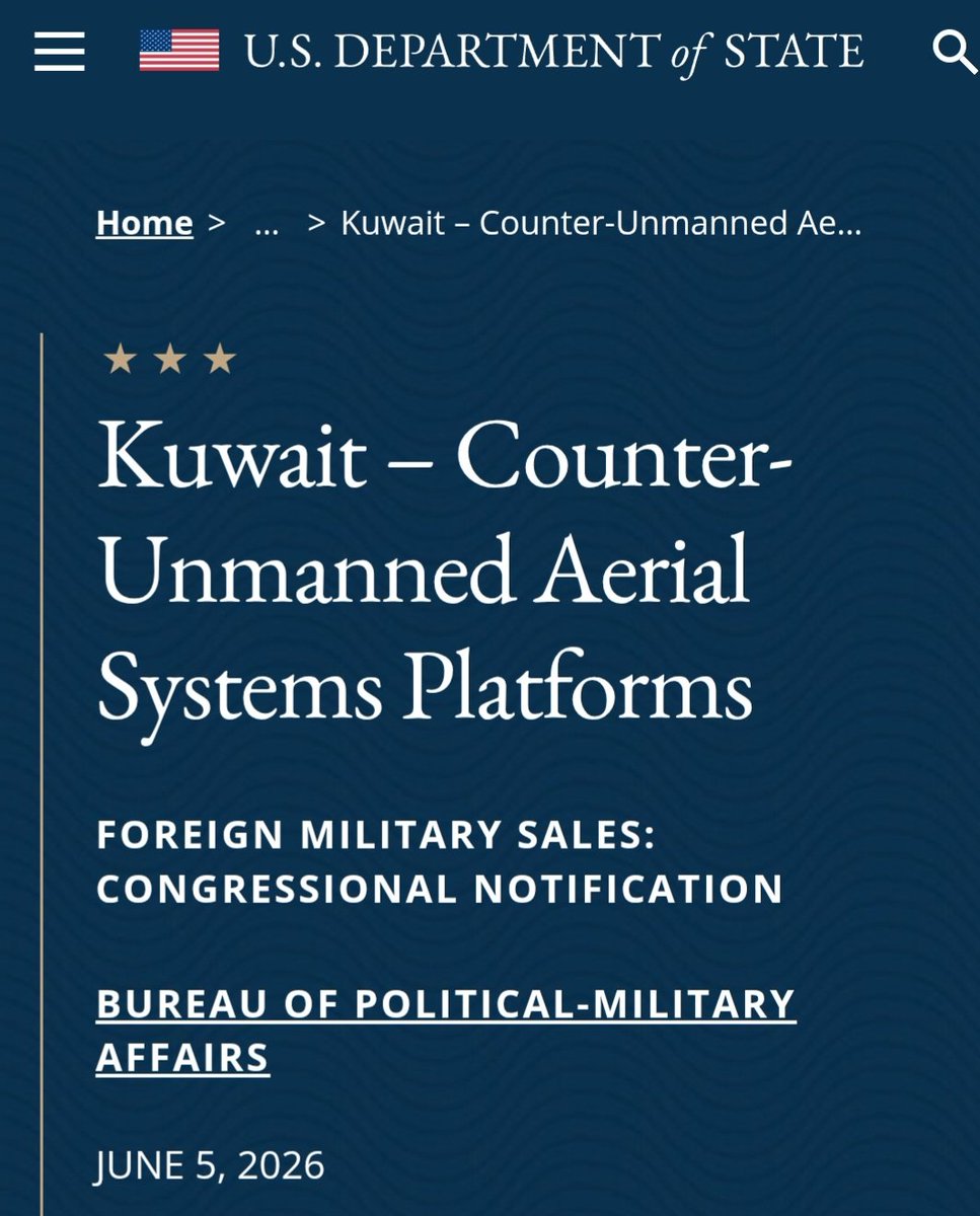 IRIMFA_SPOX's tweet photo. The pieces of the puzzle are falling into place with remarkable speed.
They carried out a 'false-flag' operation by deploying a copied 'Lucas' drone to strike Kuwait Airport — manufacturing the perfect pretext to market their 'Powerus'-developed anti-drone air defense systems under the guise of protecting against Iranian attacks.
Profitable indeed!