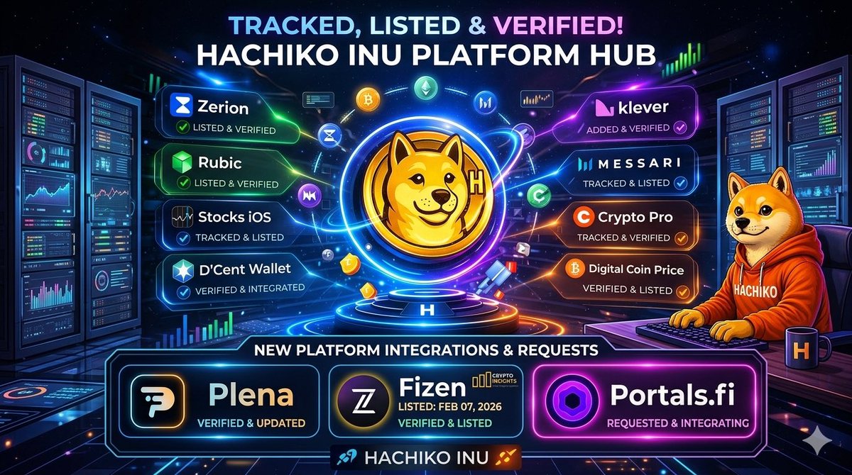 ChainObserver07's tweet photo. Building is not always loud.

Sometimes progress is seen in the platforms, integrations, listings, and verification steps that slowly create trust around a community.

Hachiko Inu is expanding its footprint across the ecosystem one milestone at a time.

Tracked. Listed. Verified.
And still building.

A strong community does not only wait for attention.
It earns visibility through consistency.
@cz_binance 
@binance 
@HachikoInuCTO