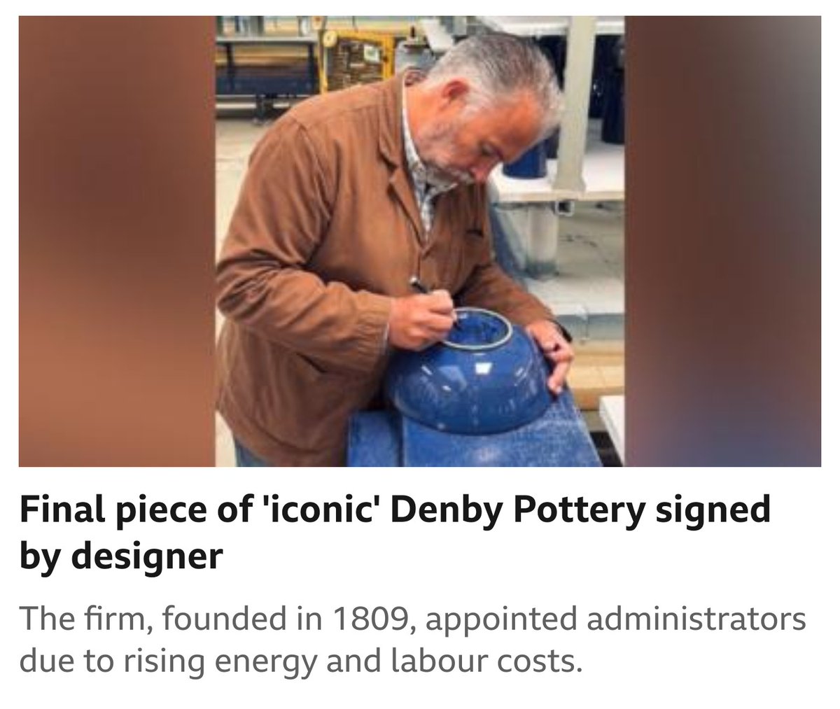 DavidWebbTweet's tweet photo. Labour have put hundreds of people out of work as Denby Pottery closes down due to Ed Miliband's sky high energy prices and Rachel Reeves' employment tax rises.  Labour won't stop destroying this country until everyone is out of work. https://t.co/hYGDxvlIzT