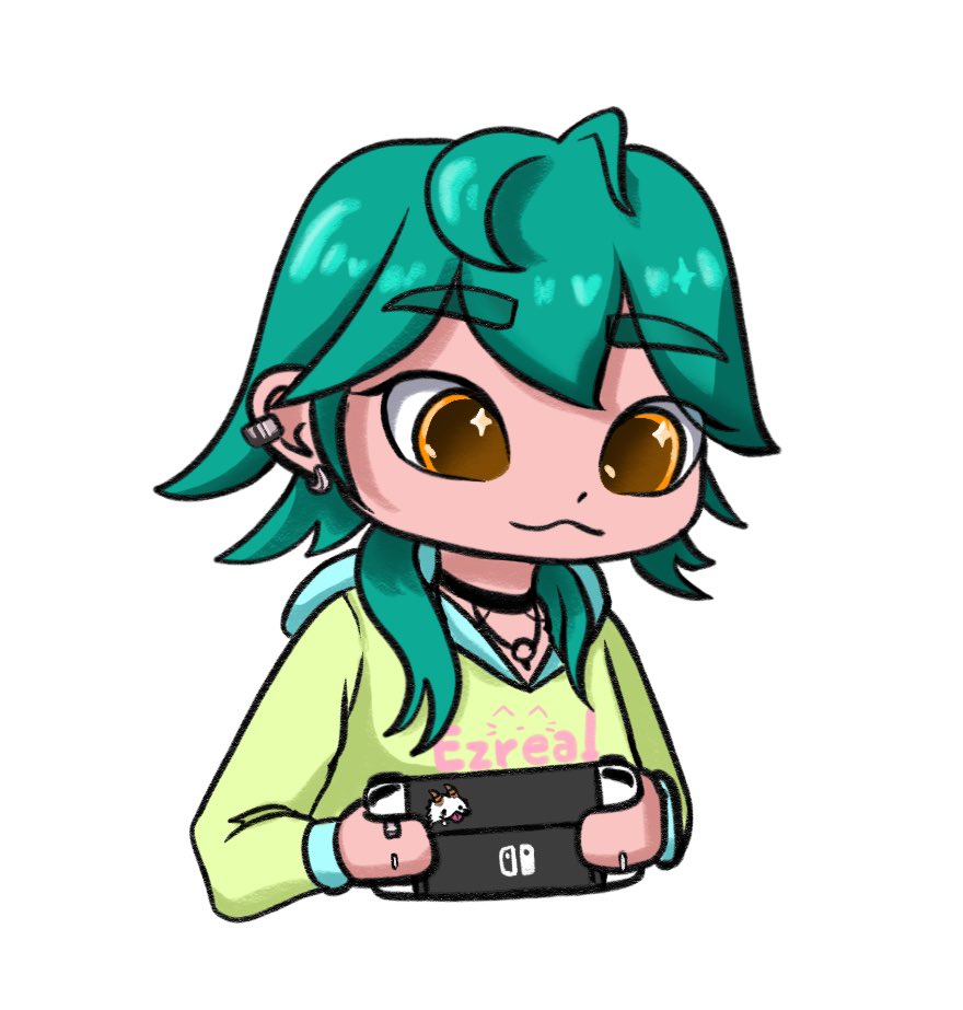 PastryBell's tweet photo. Drew Ez again, this time in sticker form. I think the first one is cuter even tho it's low res but I like the cleaner one too
#ezreal https://t.co/fDGTK9Z5De