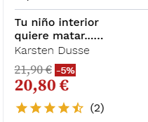Sand_TG's tweet photo. Las editoriales se quejan de la competencia de los libros electrónicos, y pretenden vender una continuación por más del doble que el libro original.
#Mindfulnessparaasesinos: 9,95€.
Secuela: 20,80€.
El problema no está en mi #kindle
#Libros #Lectura #IndustriaEditorial https://t.co/SRrTyPMp1l