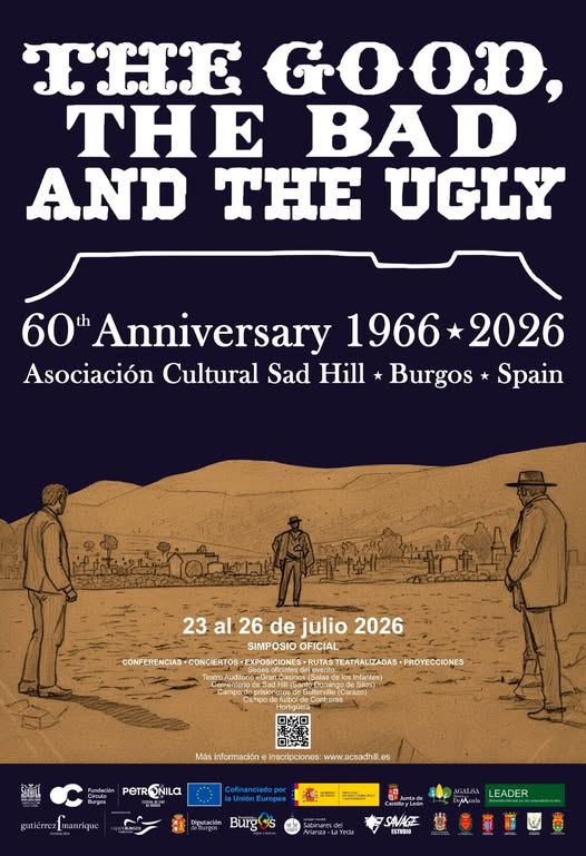 acsadhill's tweet photo. Os enlazamos la programación oficial del 60 aniversario del rodaje de "El bueno, el feo y el malo" en Burgos.

Las inscripciones para el simposio ya están abiertas: acsadhill@gmail.com

https://t.co/MqZEXs9JPX

#60bfm https://t.co/89W7BYfqMJ
