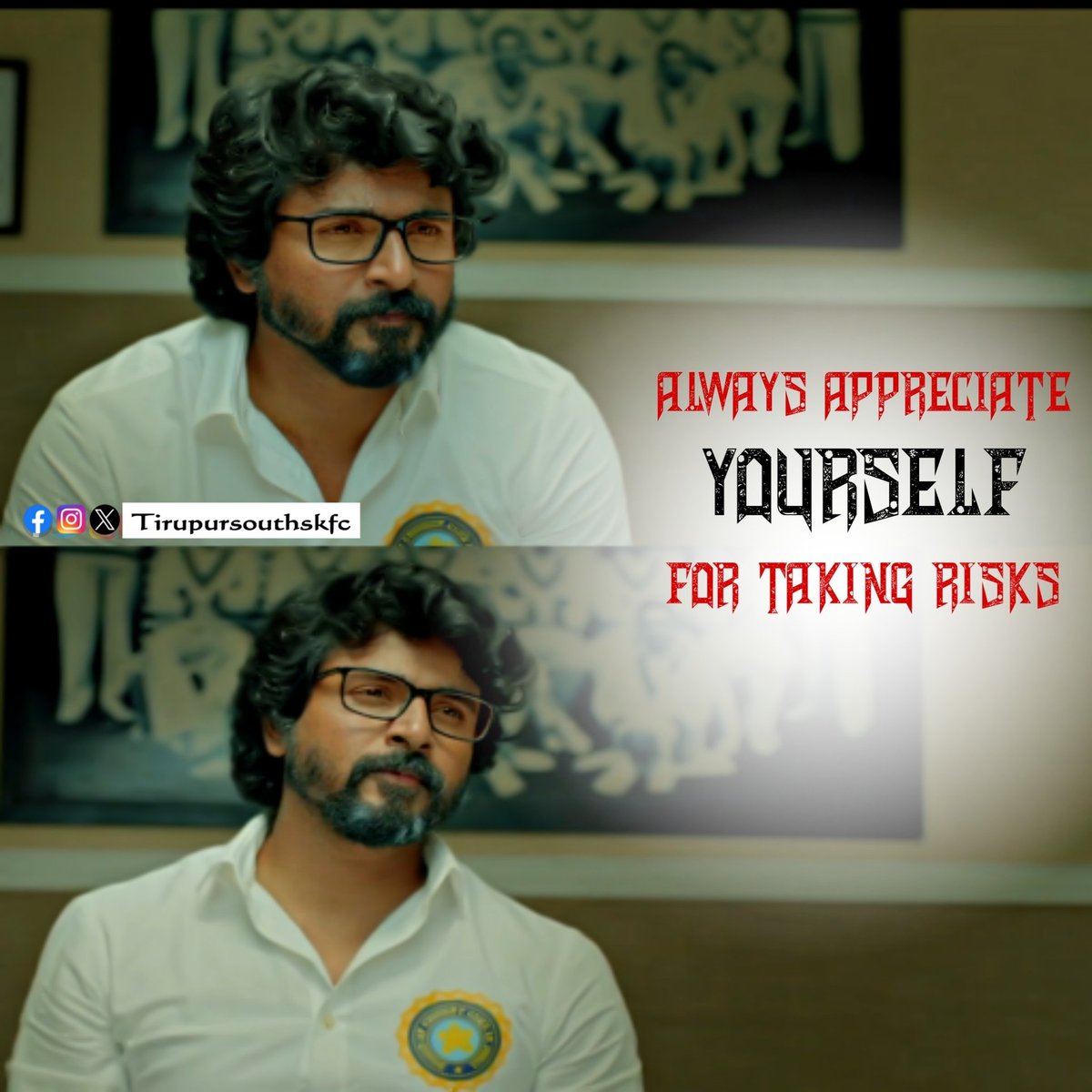 Tirupuronlinesk's tweet photo. Always appreciate yourself for taking risks!

#PrinceSKQuotes #Quotes #MotivationalQuotes #Sivakarthikeyan https://t.co/2gZmL6yyKZ