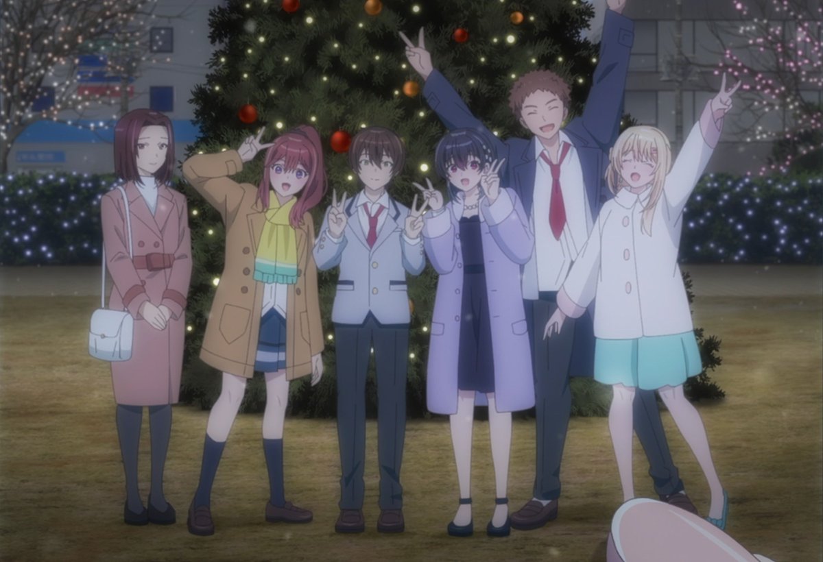 Rixi0303's tweet photo. > School Christmas event ✅
> Maki resolved his family matters &amp; introduced Umi ✅
> Umi reconciled with her former classmates ✅
> Maki's love confession and the couple's first kiss 💕

LN Vol. 2 couldn't have ended anymore perfectly 🫶🏻

#クラにか https://t.co/wkKQuCuMVS