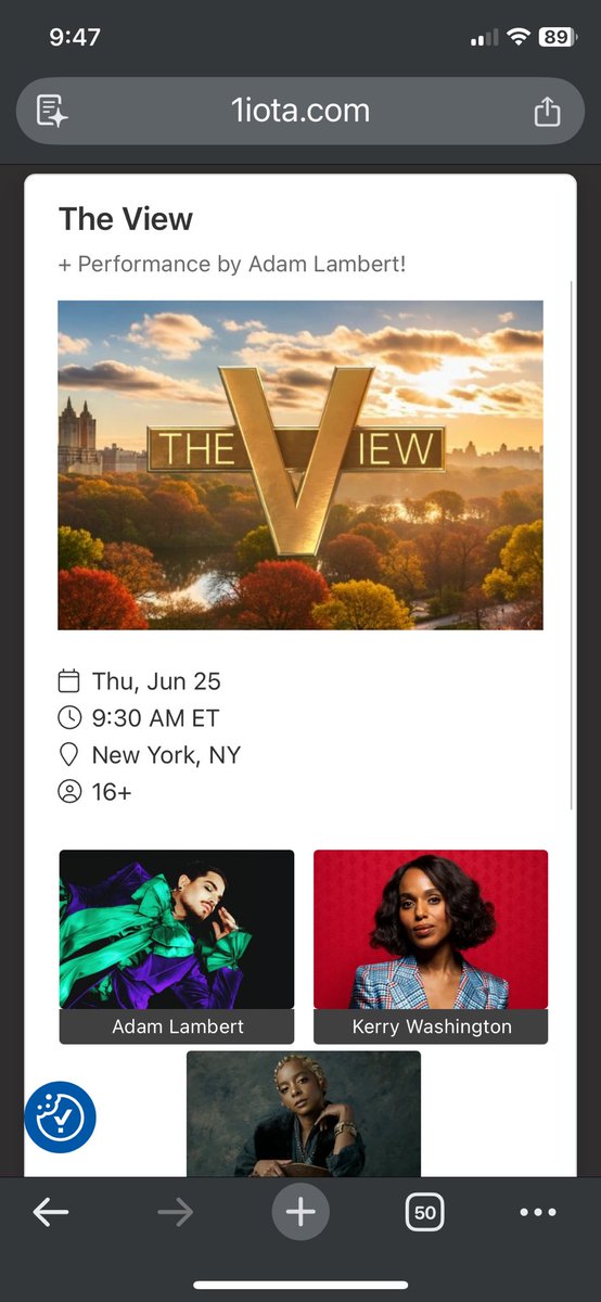 PattiHum's tweet photo. Oh! @adamlambert on #TheView June 25th. I think this airs live! https://t.co/UNHlRyzshq