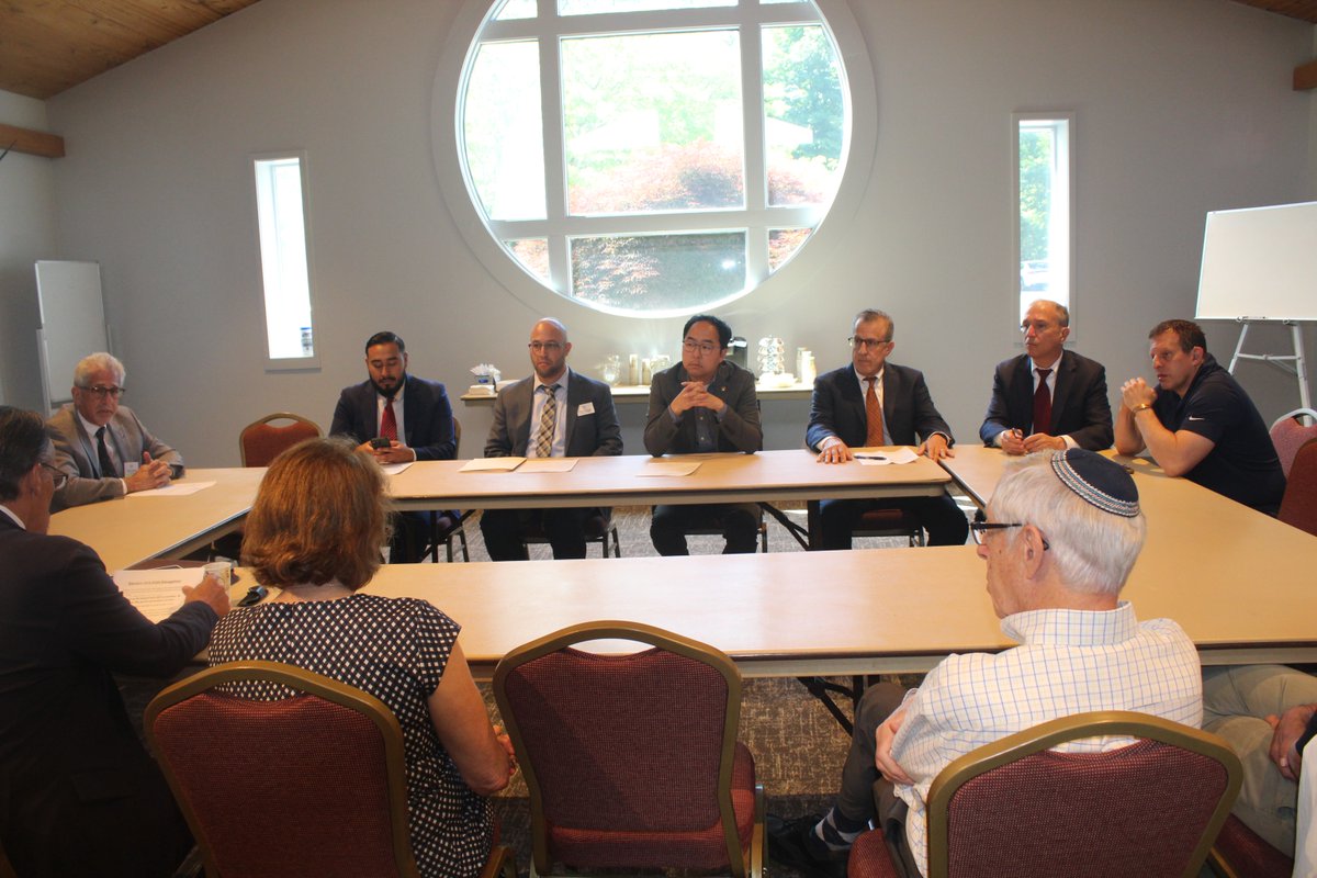 JFNNJ's tweet photo. Last Friday, @JFNNJ and Barnert Temple welcomed Sen. Andy Kim to see firsthand how the Nonprofit Security Grant Program protects our community. We appreciate his support for increasing NSGP funding to at least $1B in FY2027. With antisemitism at record highs, this support matters https://t.co/sYz4he15eN