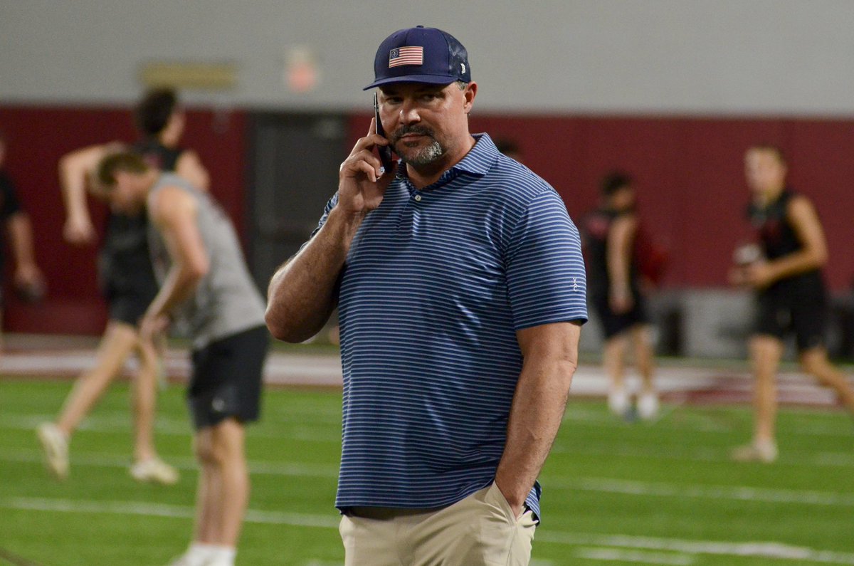 CarsonDField's tweet photo. Texas Tech donor/Board of Regents Chairman Cody Campbell is at today’s Brent Venables Football Camp… because of course he is. 

#Sooners https://t.co/zpkkChK4we