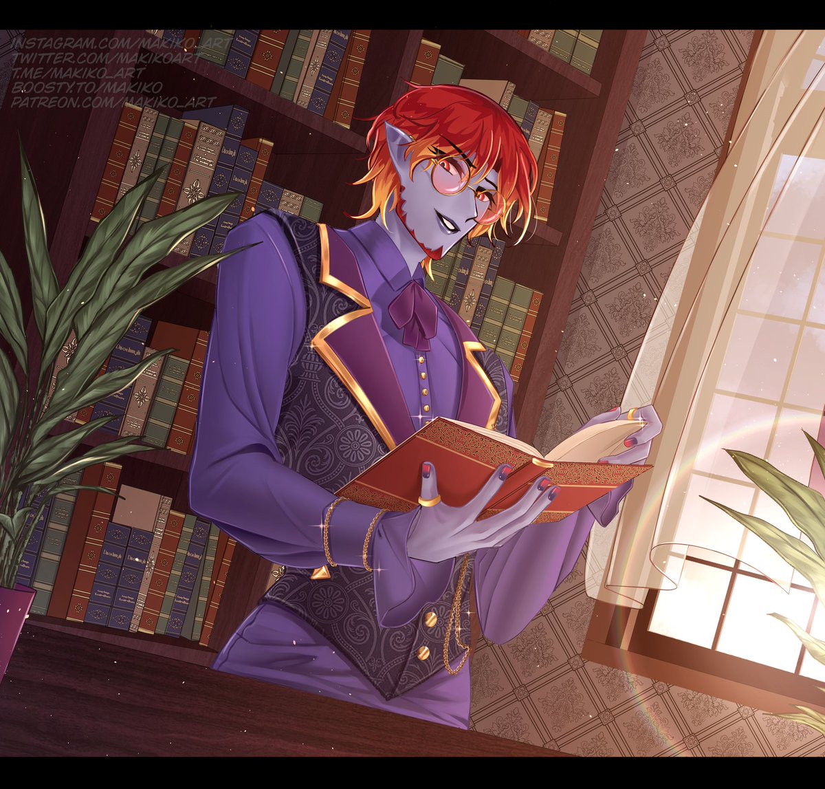 InnKeeperTarrok's tweet photo. Good morning, my darling Flames! 🔥

It is I, your favorite otome boyfriend!
You would pull for my banner, right?

🎨: @.MakikoArt 
#EmberArt https://t.co/IAoNNvrQY7