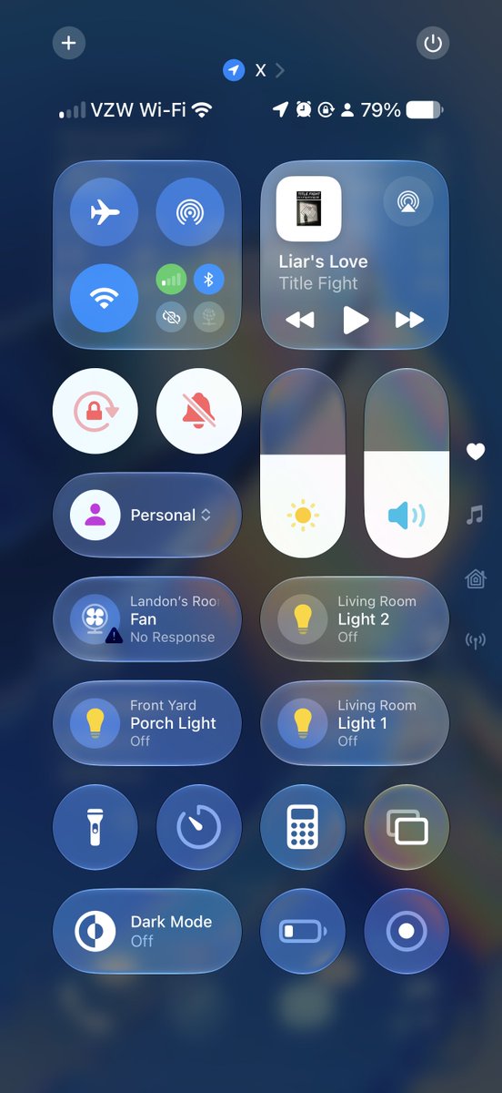ARTP0Ptech's tweet photo. i really hope a future beta brings back that beautiful ios 26 beta 1 control center for clear liquid glass users https://t.co/OFYwKqgJzq
