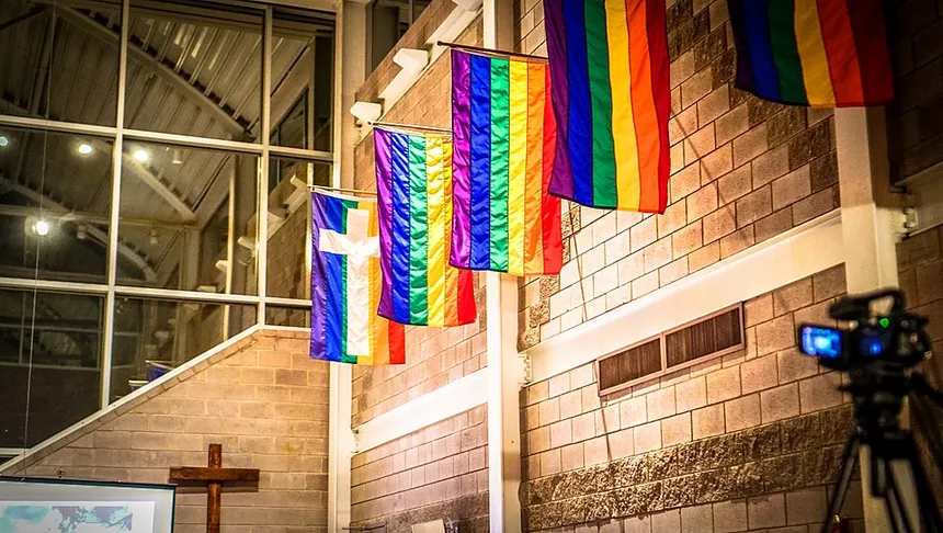 HmongXavier's tweet photo. @TheGermanicist Now do this church. 

Is it just about the labels that you drape yourself in?

Or does content matter? https://t.co/XkAhczXqZp