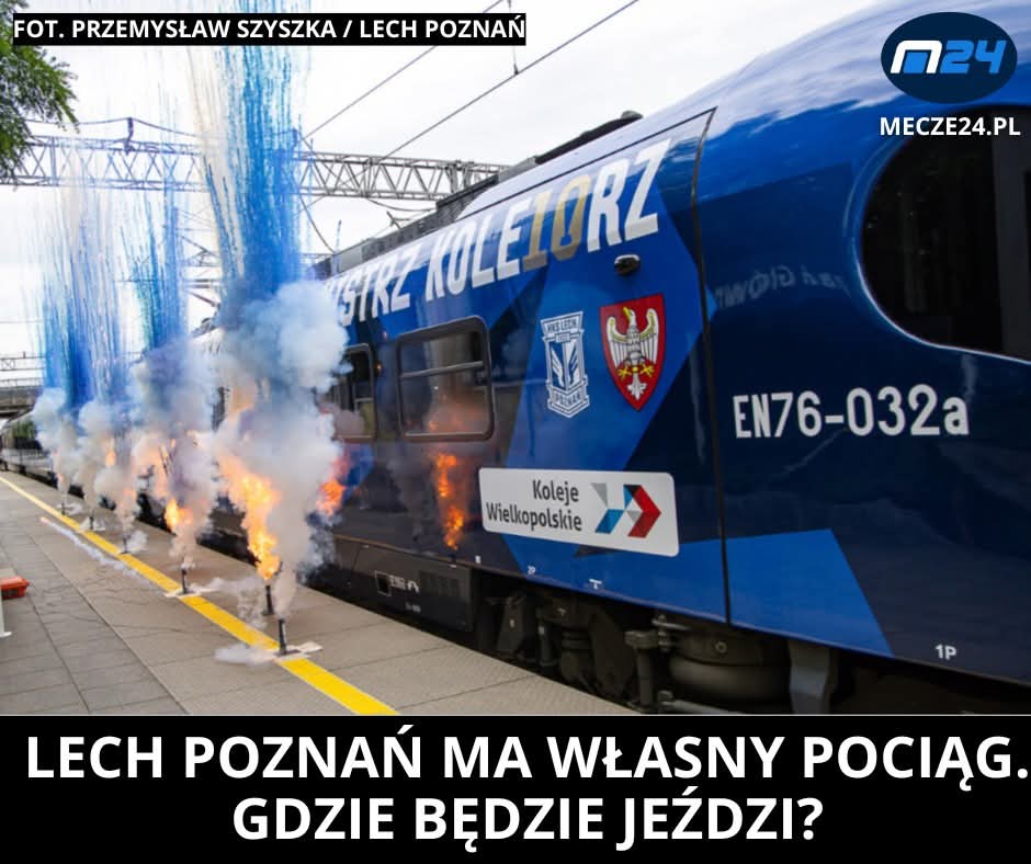 Mecze24PL's tweet photo. Cudowny pociąg Lecha Poznań wyruszył w trasę 🚉

➡️ https://t.co/vXeLkLvab2 https://t.co/8mfdsb4KvD