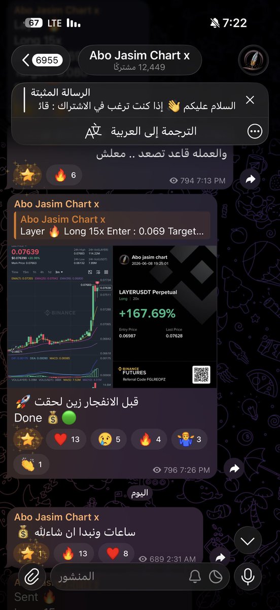 abojasimc's tweet photo. امس اخذنا $layer وانفجرت الاولى 🔥
واليوم اخذنا عملتين "فقط" واثنيهم بالرابحون الان :
$chip 180% 🟢💰
$sent 80% 🟢💰

للمزيد من الصفقات انضم الى القناتي العامة للمضاربات اليومية مجاناً : 👇🏻

https://t.co/KzBCrqcAQe https://t.co/4gxO5AzS9V