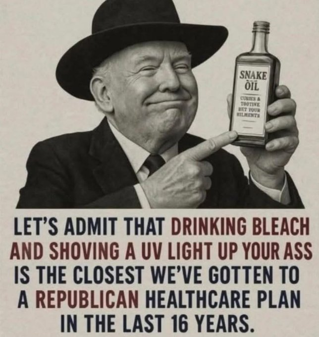 namwella1961's tweet photo. Wouldn't it be great if Republicans believed everyone deserves affordable health care as much as they believe rich people deserve tax cuts?
#TrumpMakesUsSick #VoteOutEveryRepublican #TrumpIsUnfitForOffice #HealthCareNotWarfare https://t.co/ezeuHyM5oD