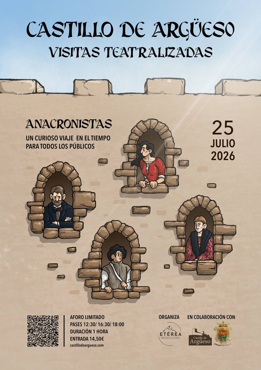 CunaEbro's tweet photo. VISITAS TEATRALIZADAS "ANACRONISTAS". 

Un fallo en el tiempo ha traído al presente a personajes históricos ligados al Castillo,  dando lugar a un recorrido teatralizado lleno de historia y humor. A lo largo del itinerario, estos personajes comparten curiosidades del lugar. https://t.co/TZXZfuYza1