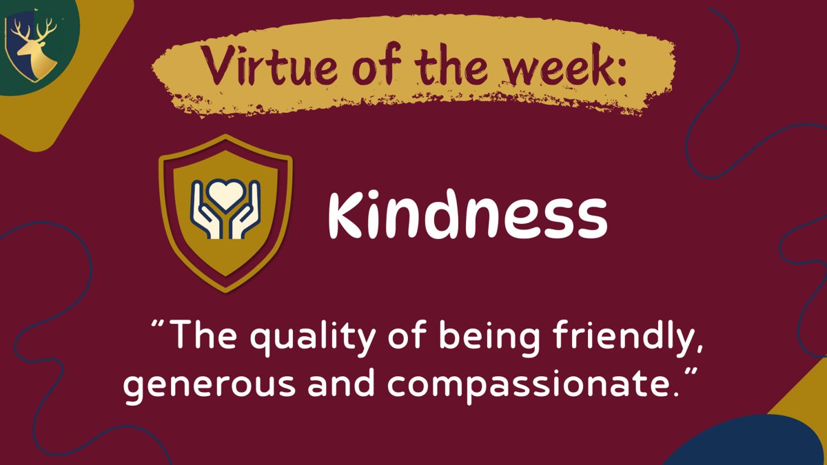 TRSSchool's tweet photo. This week we are focussing on the Virtue of Kindness.
#Kindness #PotentialintoReality #BeExtraordinary #WorkWell #DreamBig https://t.co/c8oWVx5pYX