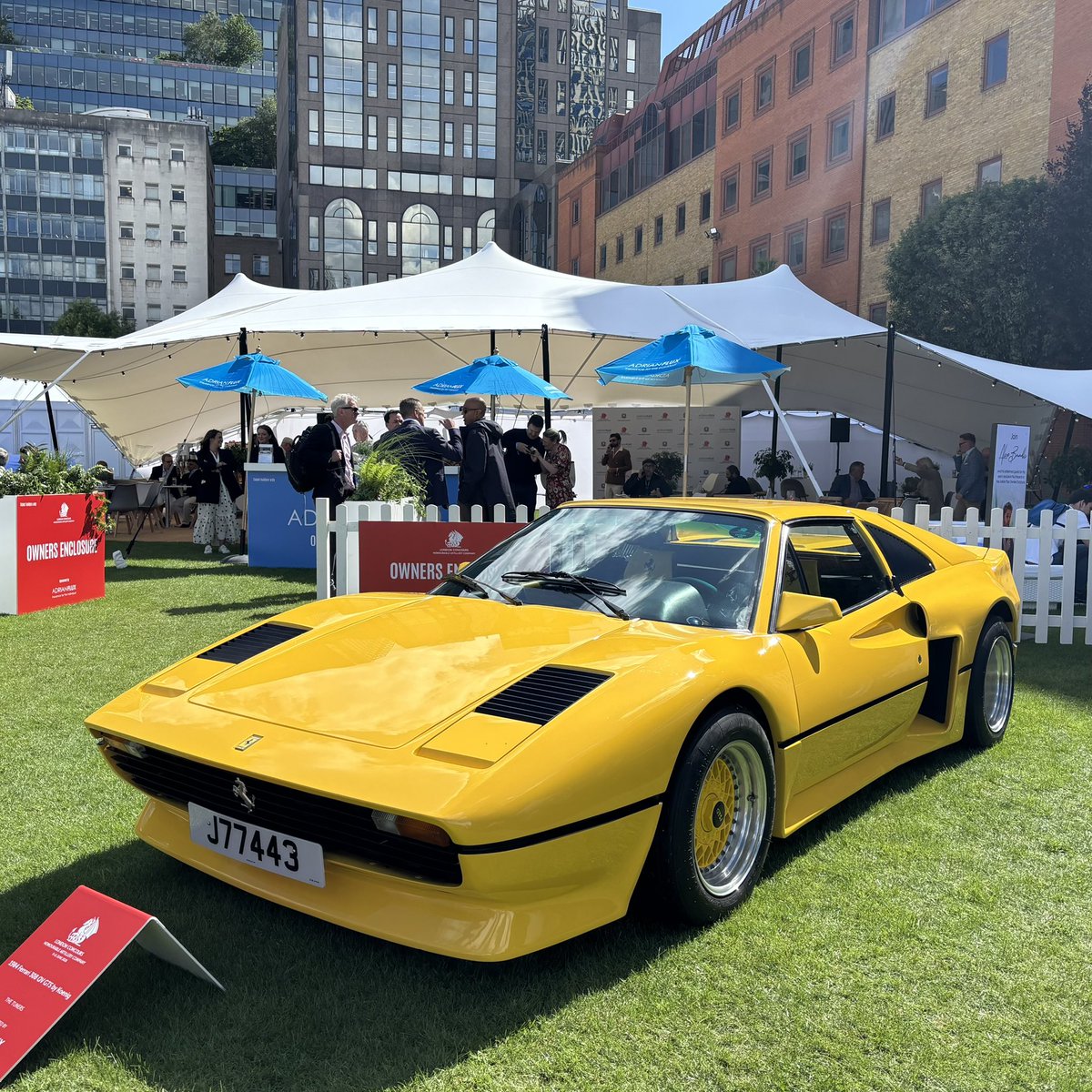 timpitt100's tweet photo. Ferrari 308 GTS QV by Koenig at London Concours.

Its original Rajay turbo is running 0.8 bar, giving 320-350hp. 

Paint colour is Giallo Fly, with a Koenig wide body and BBS split-rims.

I’ll be driving this next week – look out for a forthcoming feature in Auto Italia magazine. https://t.co/lUG33sAjvW
