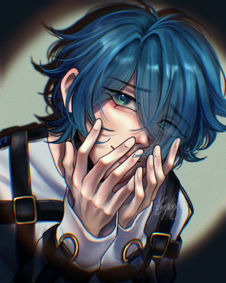 caerynart's tweet photo. drew this as a little gift for a friend💙 any #milgram fans out there? #harukasakurai https://t.co/ogmg8Egzrs