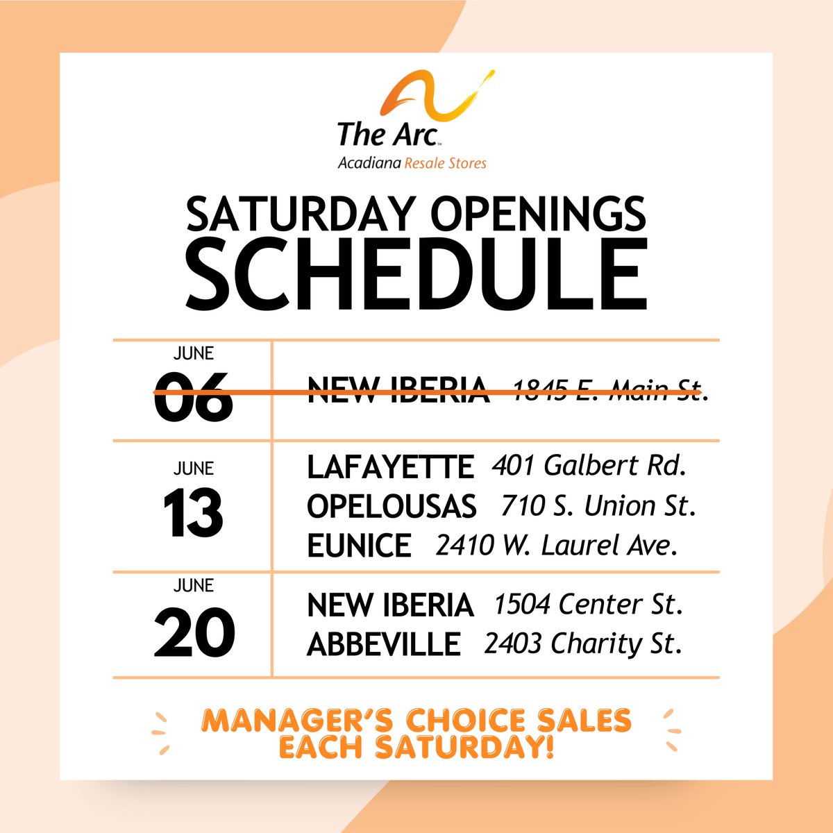 ArcResale's tweet photo. Thank you for making this past weekend so awesome!🎉 The fun isn’t over yet, though—this Saturday, THREE of our locations will be open for shopping!

#ShopArcResale #ShopLocal #SaturdayOpenings https://t.co/xxWXEJ7rst