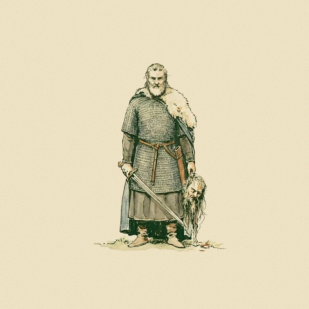 CoelingAurochs's tweet photo. Brian Boru, High-King of Ireland from 1002-1014. Brian campaigned heavily against the Norse of Dublin, culminating in the Battle of Clontarf, defeating a coalition of Dublin, Leinster, the Isles, and the Kingdom of Orkney, though Brian himself fell in the battle. https://t.co/nh6MxYq5Ww
