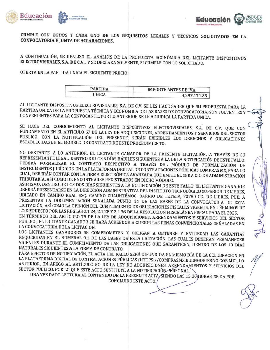 jorgegogdl's tweet photo. Todo comienza con la licitación LA-80-U96-921077944-N-1-2025; para los planes de estudio de Olinia, ahí "Dispositivos Electrovisuales SA De Cv" ganó la licitación para hacer la cabina el medidor y otras piezas. https://t.co/J3fgpTM6O8