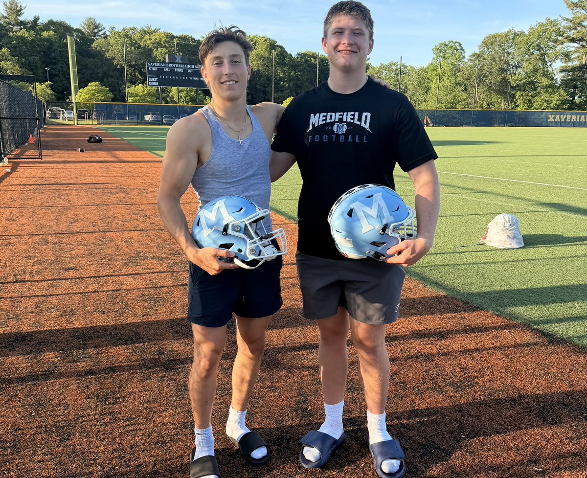 BradyMack23's tweet photo. Excited to be representing the Shriner’s South team this Friday with my @MHSGRIDIRON teammate @gavin_seitz74! 7PM kickoff on Fri, 6/12 at @XBHS. @pgumas27 @MedfieldAD @TVLSportsMa @newftbj @kstone06 @turf_surfer @ButchStearns @JoshBrogadirTV @BrendanKurie @BConn63 @bench424nmore https://t.co/iEUvrOodwf