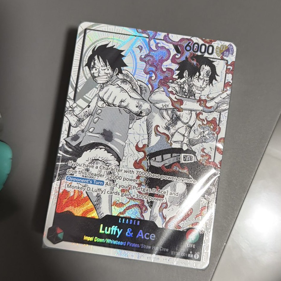 OPMerchandise's tweet photo. It appears the English release of ST30 Starter Deck EX Luffy &amp; Ace will have a chance to pull a “God Deck”.

This version of the deck will contain every single card in Parallel/Full Art rarity.

🇺🇸: June 12, 2026

#OnePiece  
#OnePieceCardGame https://t.co/mr9oUBVhQR