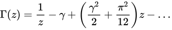 CharlieYYang's tweet photo. @michaelmaths_ @Almost_Sure The Laurent Series of Gamma function at the Pole z=0 also isolates Euler-Mascheroni constant. https://t.co/j1YvgwV1eX