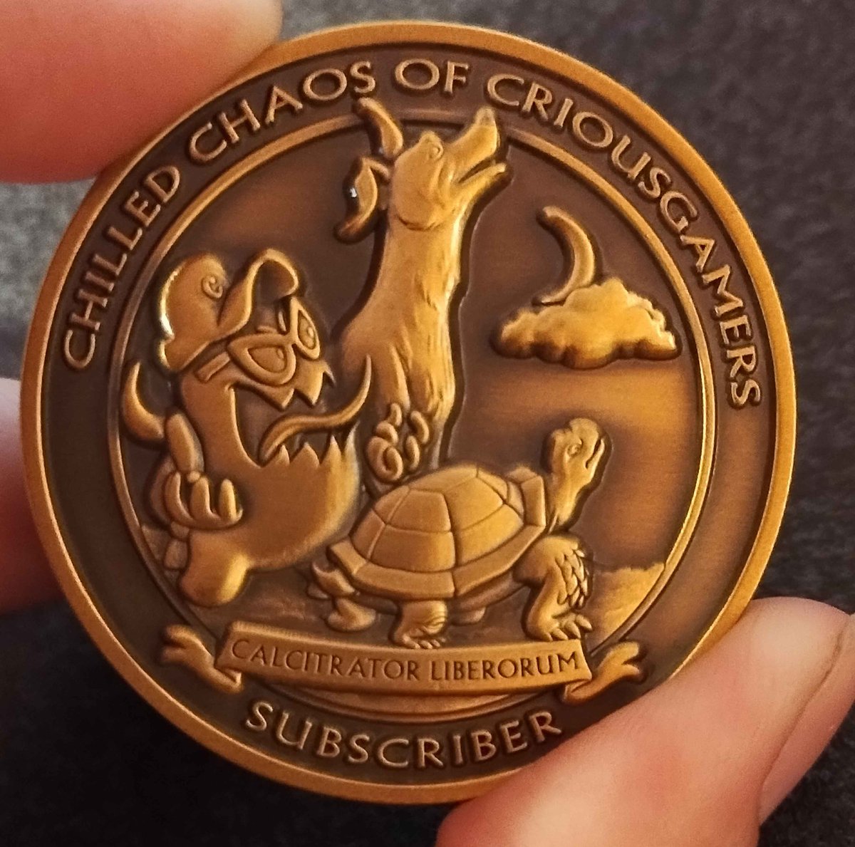 KnightJesterArt's tweet photo. Got my Chilled coin! (And some stickers / magnets) thank you Chilled and Jess! @ChilledChaos 

2014 is when I started following and this is the only merch I have (better late than never lmao). https://t.co/3tihCrlG7A