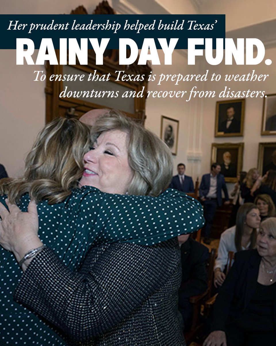 TXCR's tweet photo. For over 30 years, Jane Nelson has elevated our economy, as a state Senator, budget-writer and Texas’ trade representative to the world.

As her July 17th retirement as Secretary of State nears, we share our sincere appreciation for her effective service.
@SecJaneNelson 
@TXlege https://t.co/6rNtd9o0hb
