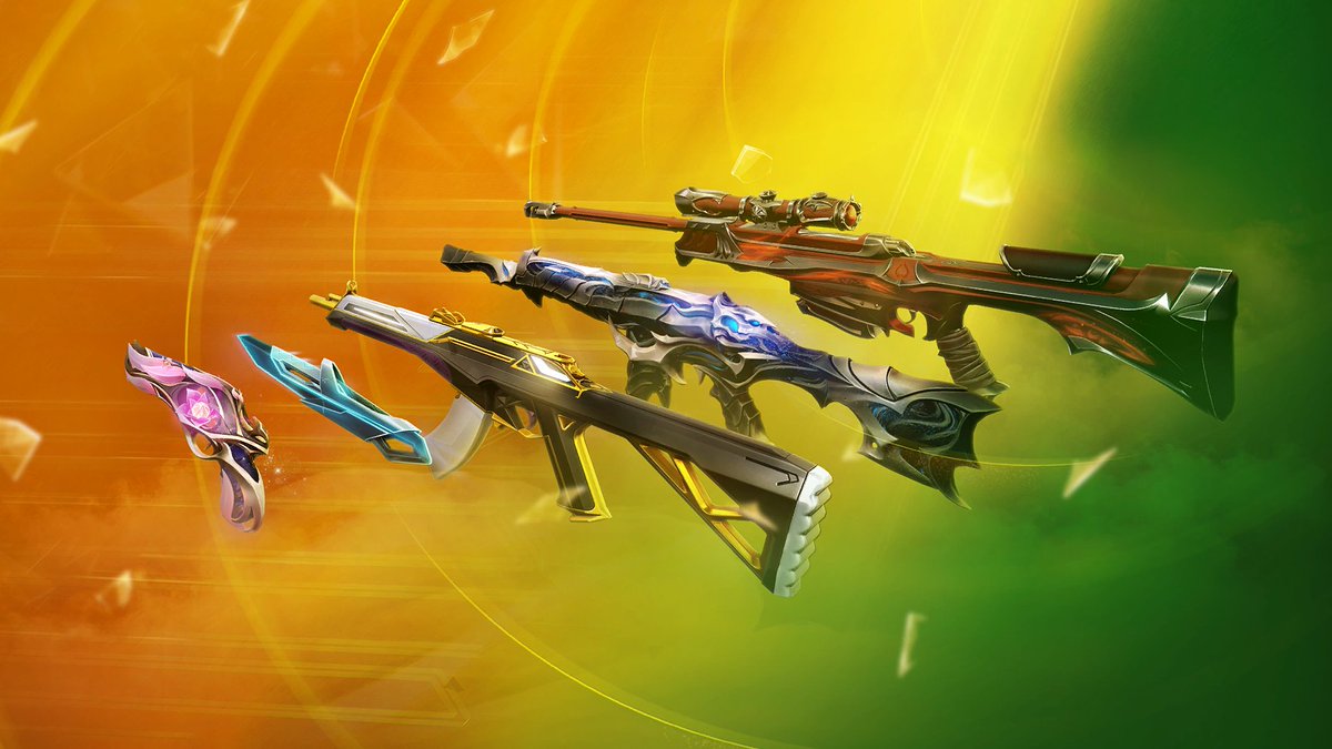 VALORANTLeaksEN's tweet photo. New Bundle: GIVE BACK // V26 // #VALORANT 

> Mystbloom Sheriff
> XERØFANG Knife
> Prime Vandal
> Primordium Phantom
> Reaver Operator

From June 10 - June 24, 50% of Riot's proceeds from Weapon skins + 100% of Riot's proceeds from accessories in the Give Back // V26 Bundle will go towards the Riot Games Social Impact Fund, a donor advised fund account sponsored by ImpactAssets.