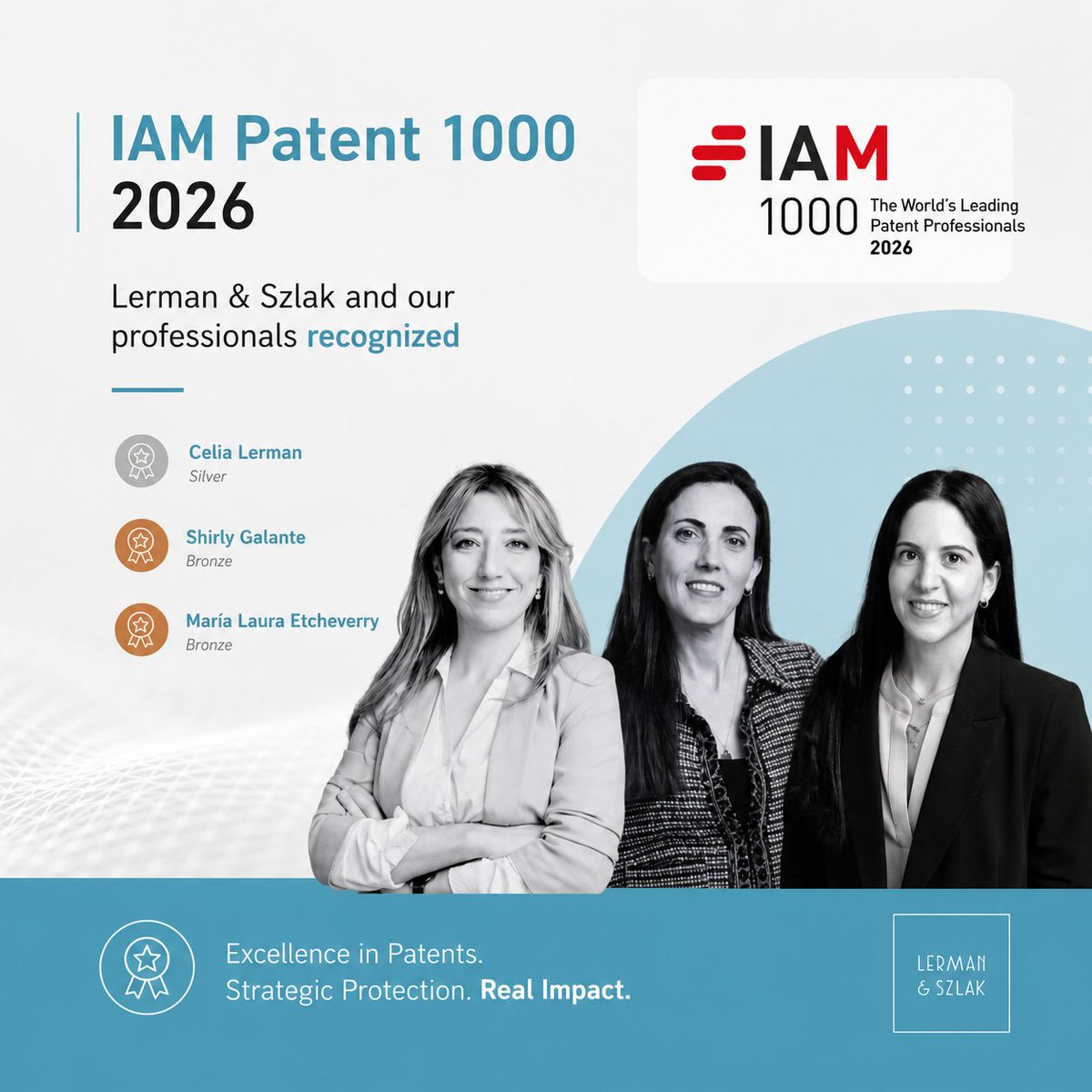 LermanSzlak's tweet photo. 🤍 IAM Patent 1000 2026: Lerman &amp; Szlak y Profesionales de Nuestro Equipo entre los Destacados del Ranking

🤍 IAM Patent 1000 2026: Lerman &amp; Szlak and Our Professionals Featured Among the Ranking's Recognized Practitioners

📖 https://t.co/erzhkYgPlx
👉 https://t.co/VVgi45Xmu2 https://t.co/sZegw4UYND