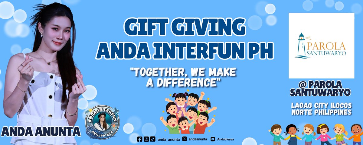 anda_interfunph's tweet photo. Overtime for gift giving on June 11, 2026 for the kids/teenagers who's suffering child abuse. Children are our most valuable resource let's help them in a simple way for their school needs and lets help this private safe home for the kids .🩵

"Together, we make a difference"

ANDA PRIDE IN SKY 10
#andaanunta 
#ท้องฟ้าของอันดา