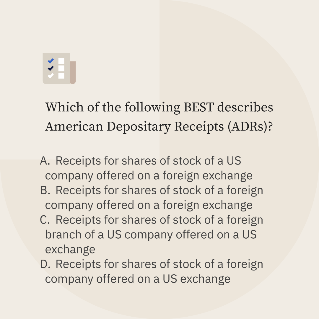 PassPerfect's tweet photo. The SIE exam was designed to provide a head start into a financial services career, covering fundamental concepts for working in the industry. Try a sample question from our materials. 

Drop your answer in the comments, and share the quiz to test your colleagues!

#SIE https://t.co/9BMcYUAg6d