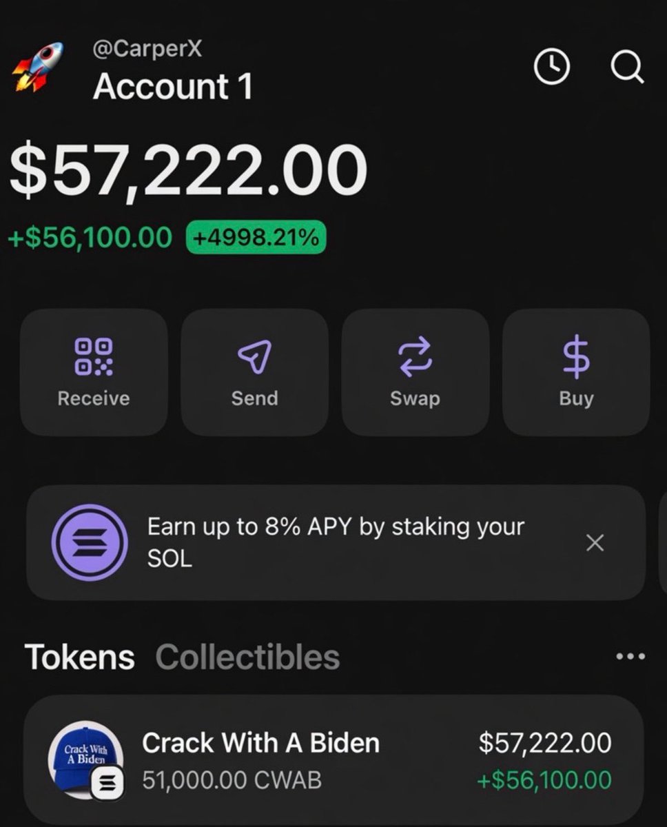 Alphateam2k26's tweet photo. 🚨 51x PRINTED 🚨 @CarperonX on $CWAB

$1,122 → $57,222 in one call 🔥
Early alpha pays. Next banger drops TODAY — stay locked.
Who’s loading up? Drop 🔥
Our Copy traders are eating good!
#AlphaTeam #SolanaMemeCoins #SOL #Crypto #SpaceX https://t.co/fhzPC2Xfen