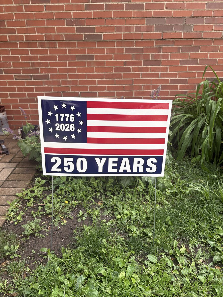 RJHybben's tweet photo. I returned to my campus house in Madison, WI on Sunday to find that my non-partisan America 250 sign was stolen…

We’re back though! Let’s see how long it lasts in one of the most liberal cities in America

The left hates open patriotism https://t.co/uuihR7nyu0