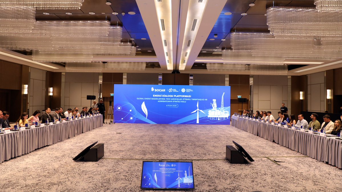 SOCARofficial's tweet photo. Enerji Dialoqu Platforması çərçivəsində gənc media nümayəndələri üçün “Qlobal enerji bazarlarında yeni çağırışlar: etibarlı tərəfdaşlıq və Azərbaycanın strateji rolu” mövzusunda silsilə məlumatlandırma sessiyalarına start verilib. https://t.co/qUJb6uytDI