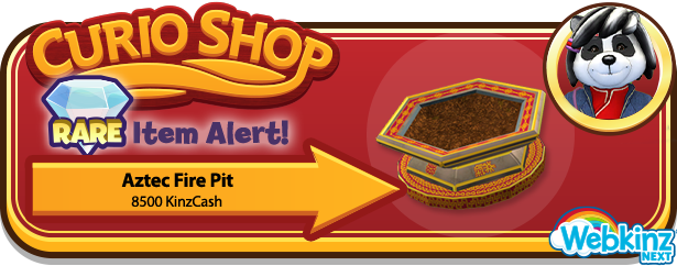 webkinz's tweet photo. #NextRareItemAlert! Visit the Webkinz Next Curio Shop from now until 4pm EST for the Aztec Fire Pit. https://t.co/BEW51rVZ2p