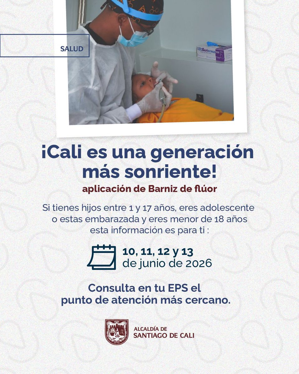 SaludCali's tweet photo. 😁🦷 ¡Seguimos construyendo sonrisas saludables! Con la jornada de Soy Generación Más Sonriente promovemos la salud bucal de niñas, niños y adolescentes, acercando acciones de prevención, educación y cuidado para mejorar su bienestar y calidad de vida. https://t.co/bMQHX2CekF