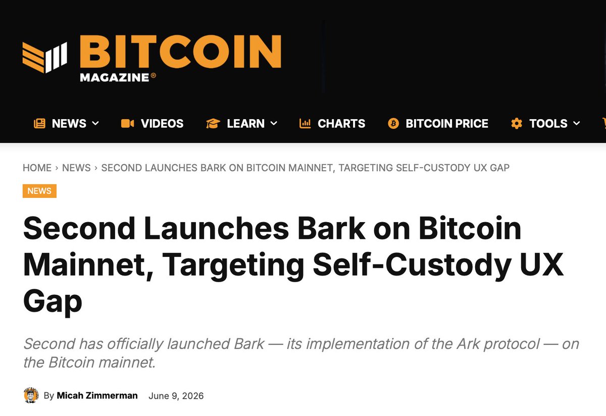 secondhq's tweet photo. Write-up on our mainnet launch from @micahvzimmerman and @BitcoinMagazine 🙏 https://t.co/5JrcdvSK3R