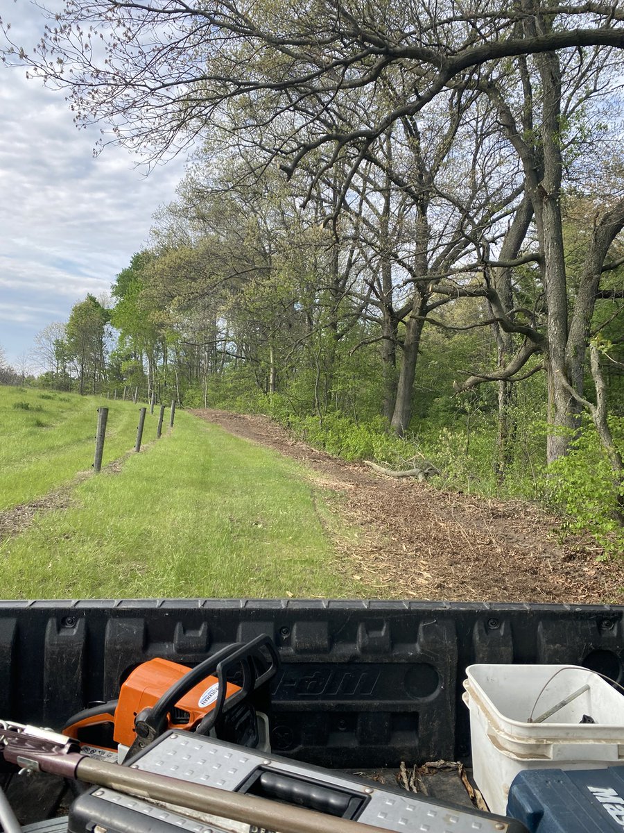 HauptTLM's tweet photo. #ontag !  let’s catch up from this past spring work with some pics. 
This one required some help from our friends @swbrushcontrol  as we had branches that would have fallen onto pasture fencing.  Thanks Brad.  Great work.  #HauptTLM https://t.co/rkzQGr8x22