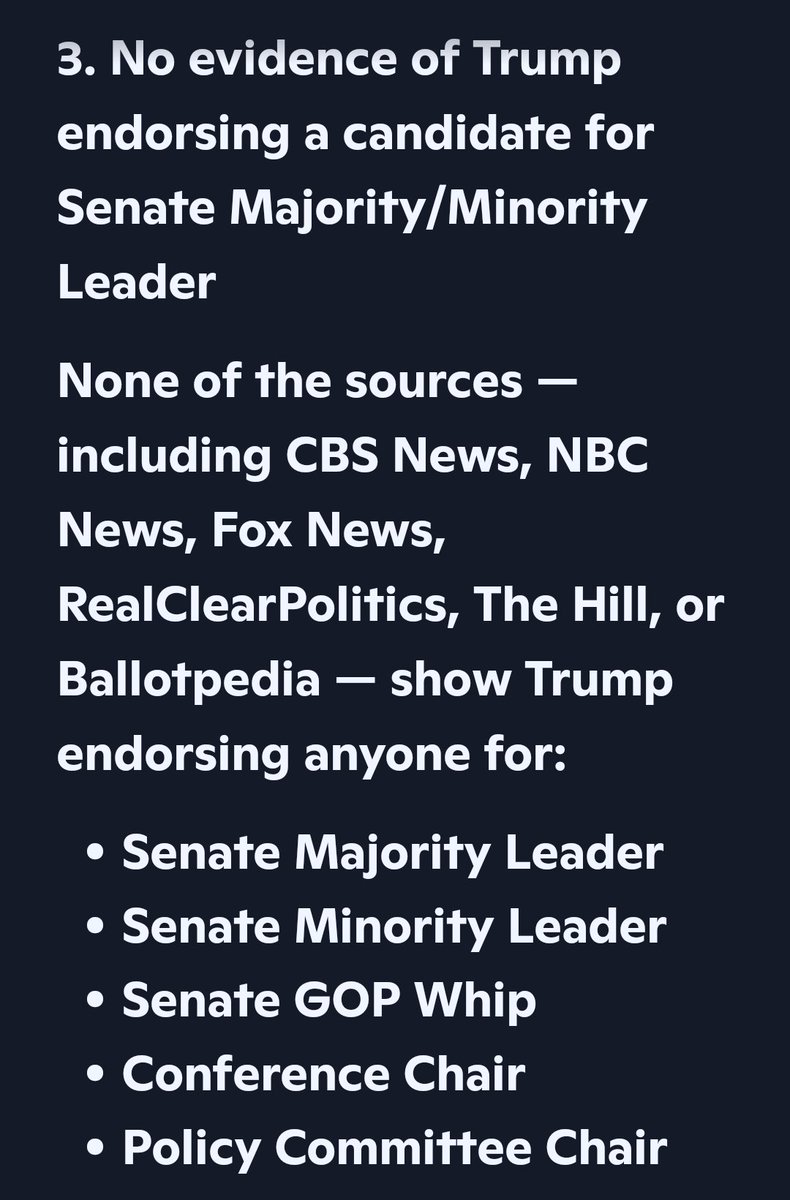 IntolerantLeft4's tweet photo. @DerrickEvans4WV @GuntherEagleman Trump did not endorse Thune or anyone for Senate leadership https://t.co/bT7borYPSg