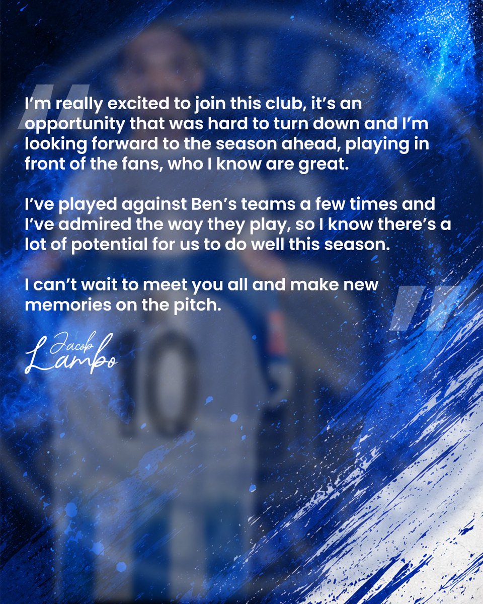 HerneBayFC's tweet photo. We’re delighted to welcome Jacob Lambert to the club ahead of the new season.

Jacob adds further quality to Ben Smith’s side as preparations continue for the campaign ahead.

#HBFC | #WeAreTheBay https://t.co/MMnhvypdkV