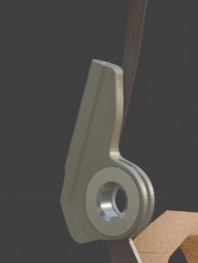 ikaikapo's tweet photo. 朝活blender。マテリアルの設定開始。ベルトの革、金属支柱の質感などを設定してみている。。。。革の質感が難しい。ものすごく黄な粉感がある。。。 https://t.co/8ujyWr0yjd