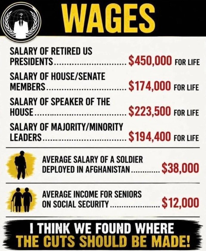 LuvPrevails4015's tweet photo. @SenSchumer @SpeakerJohnson Hey @SenSchumer @SpeakerJohnson why dont we the people drop ur pay to 40-60K per yr, take away ur paid 4 healthcare, food, &amp; take away ur payments 4 life after retirement, Ur insider trading. They r entitlements WE allow u. Ur out 4 USELVES &amp; we the people need 2 act accordingly https://t.co/TS9c6gxgrc