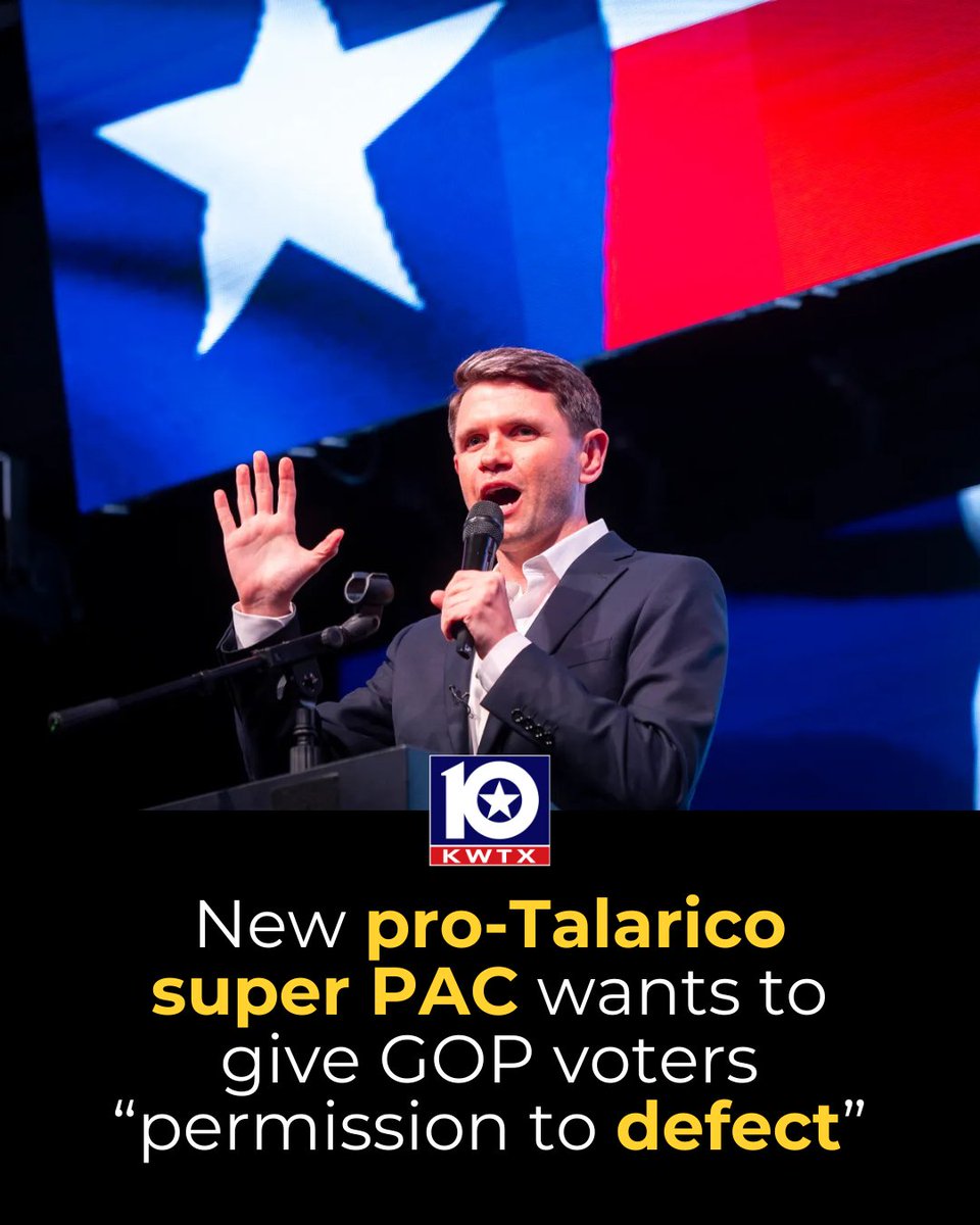 kwtx's tweet photo. A new political group is working to win over Republicans for James Talarico’s campaign. Find out how the super PAC plans to reach voters and the message they are sending: https://t.co/G4iDbIwyKe https://t.co/WHfsRZXKbG