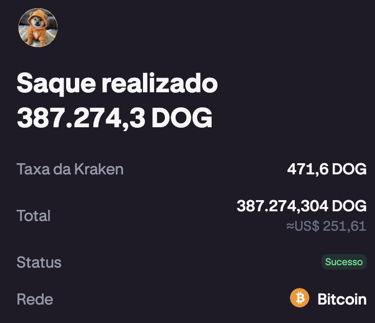 dogdamassa's tweet photo. Comprei minhas solana:dog1viwbb2vWDpER5FrJ4YFG6gq6XuyFohUe9TXN65u na @krakenfx, paguei a taxa e saquei direto pra minha wallet! https://t.co/gkntE7CU0D