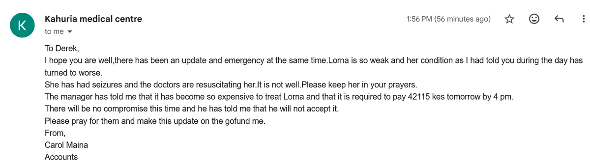 DXG2000MM's tweet photo. https://t.co/k0RbM2slGU
We have a pressing update on Lorna's health.

Please, share this out if you can. https://t.co/BVMLo30kqe