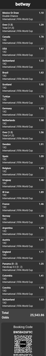GODSWISDOMP's tweet photo. @CornersCode @Betway_za @FIFAWorldCup BW5B426F9C https://t.co/yJFMK9384r