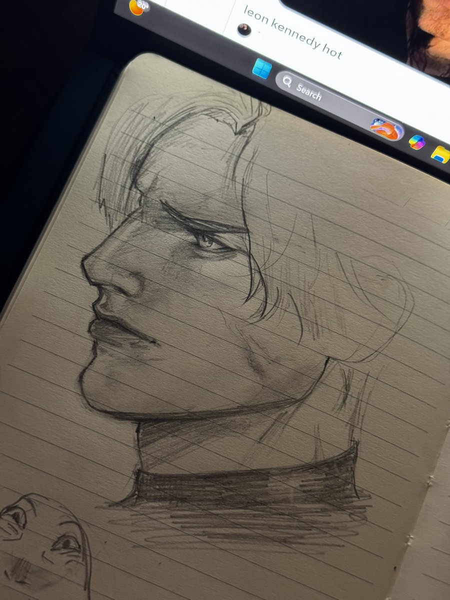 _takomii's tweet photo. Kinda missed traditional art 
#ResidentEvil4Remake #LeonKennedy #artmootsㅤㅤㅤㅤ https://t.co/p2ljWjCfVE