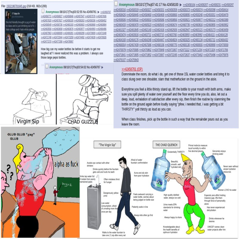 qui_crescent's tweet photo. @Y40IFRQTTING Virgin vs. Chad as relatable thing vs. ridiculously hyperbolic thing as opposed to bad thing vs. good thing has been almost entirely erased from history. The only traces left are low res screengrabs. https://t.co/mIz8LhwdJ5
